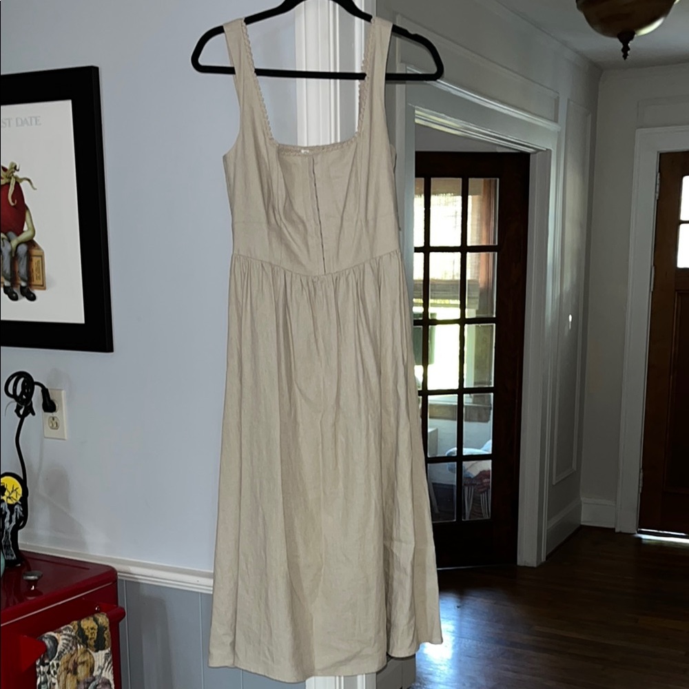 House of Harlow 1960 Beige Midi Dress